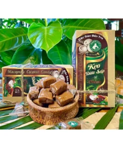 Kẹo Dừa Sáp Cocofarm vị Cacao ít đường 300gram