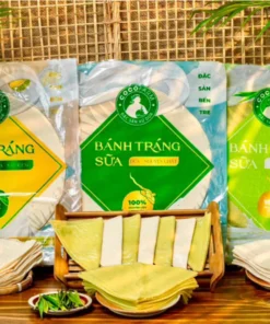COMBO 3 Bánh phồng sữa Dừa khoai mì Thượng hạng Cocofarm - bánh tráng sữa Bến Tre nước cốt dừa thơm ngon 3 vị