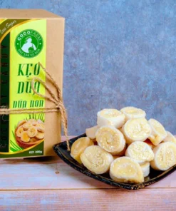 Kẹo Dừa Dứa Non Cocofarm ít đường hộp 300g