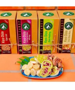 COMBO 4 hộp kẹo dừa cuộn bánh tráng Cocofarm các vị