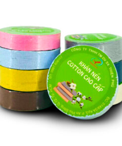 COMBO 5 Khăn Mặt Nén Cotton Du Lịch Thiện Phú 30*75*65g Tái Sử Dụng